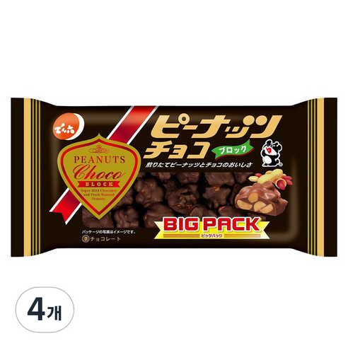 덴로쿠 피넛 초코, 166g, 4개