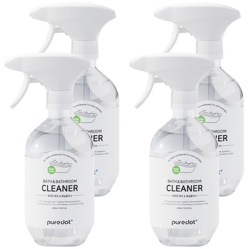퓨어닷 NEW 아기 욕조클리너, 500ml, 4개