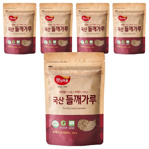 햇님마을 국산 들깨가루, 100g, 5개