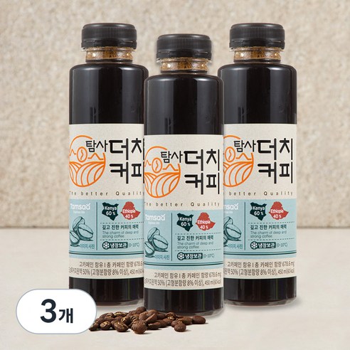 탐사 더치커피, 450ml, 3개