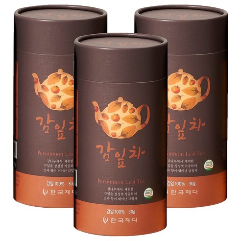 한국제다 감잎차 지관, 30g, 3개, 1개입