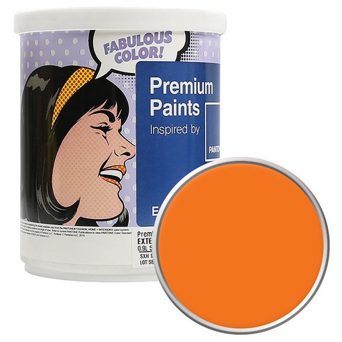 노루페인트 팬톤 외부용 실외페인트 무광 1L, 16-1356 Persimmon Orange