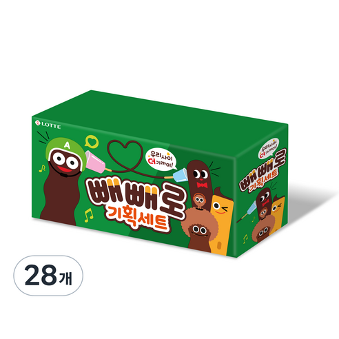 빼빼로 아몬드 기획패키지, 37g, 28개