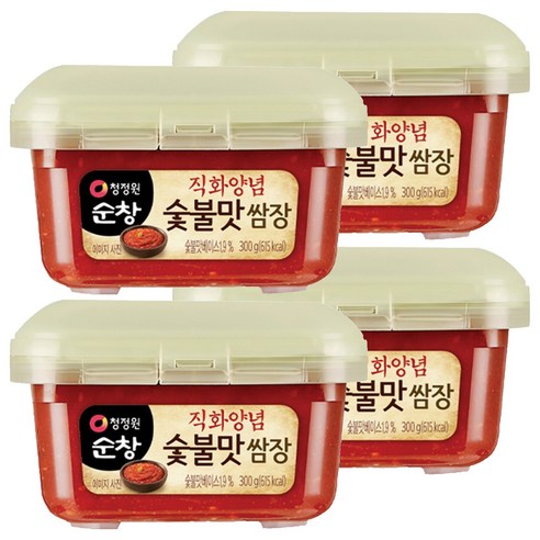 청정원순창 직화양념 숯불맛 쌈장, 300g, 4개