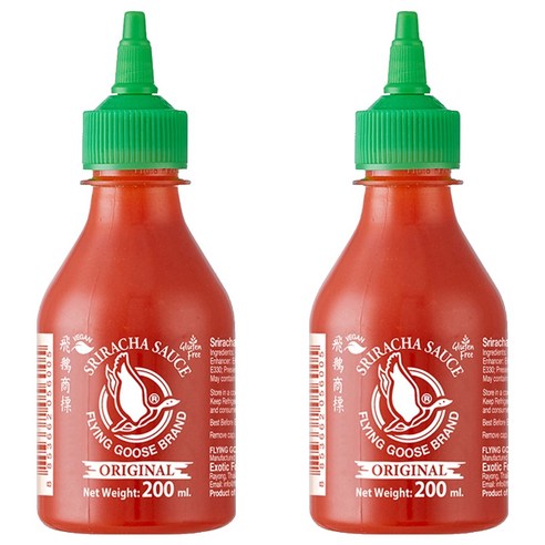 플라잉구스 스리라차 핫칠리 소스, 200ml, 2개