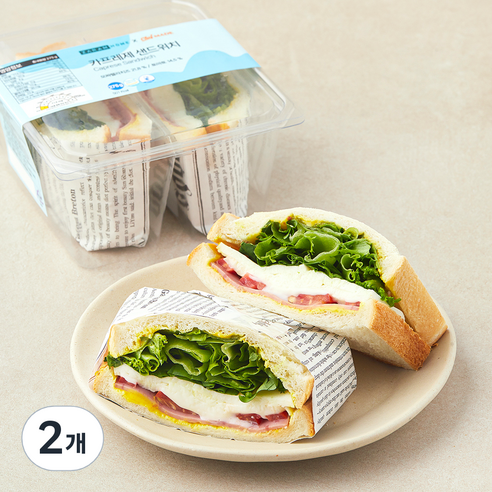 자람홈 카프레제 샌드위치, 275g, 2개
