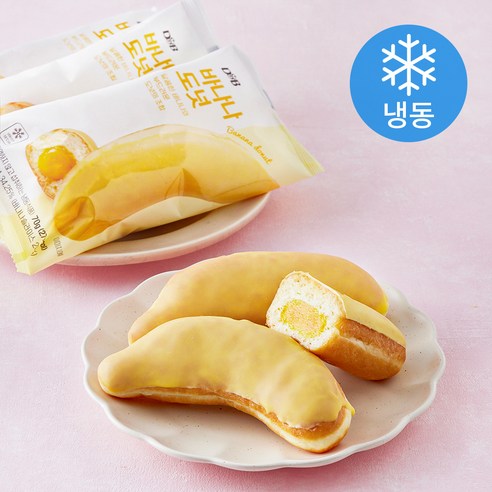 디엔비 바나나도넛 (냉동), 70g, 6개입, 1개