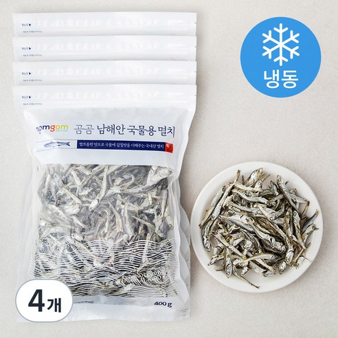 곰곰 남해안 국물용 멸치, 400g, 4개