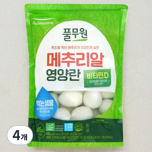 풀무원 메추리알 영양란, 450g, 4개
