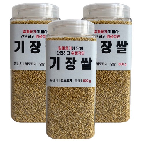 대한농산 통에담은 기장쌀, 800g, 3개