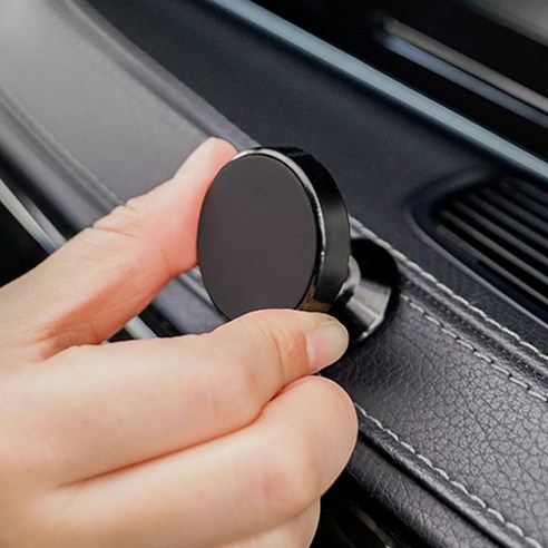 바디공식 각도조절 부착형 차량용 자석거치대, 1개, 블랙