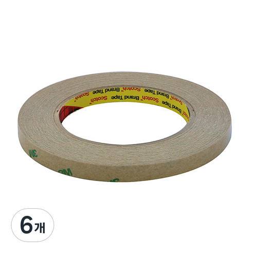 스카치 얇은 전사 양면테이프 9471 10mm x 50m, 반투명, 6개