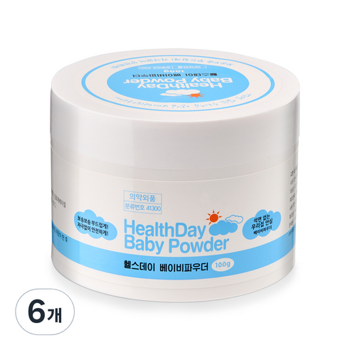 헬스데이 베이비파우더, 100g, 6개