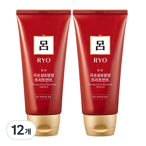 려 함빛 집중영양 헤어 트리트먼트, 180ml, 12개