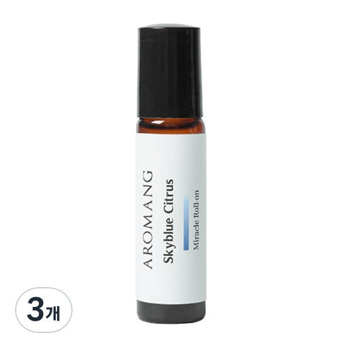 아로망 스카이블루 롤온 오일 시트러스, 10ml, 3개