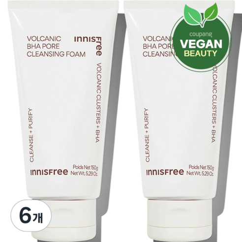 이니스프리 화산송이 모공 바하 클렌징 폼, 150g, 6개
