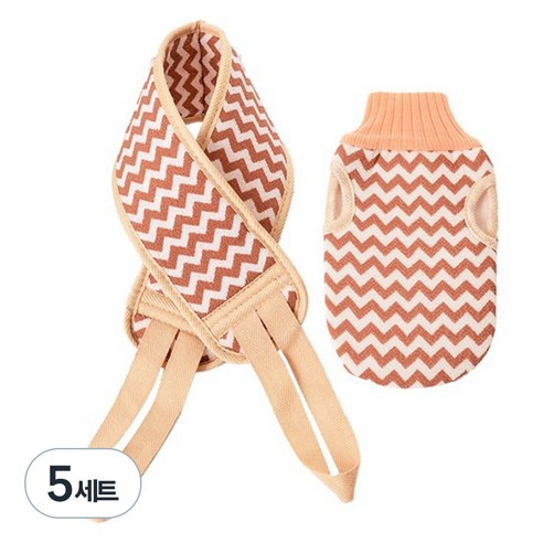 다오미 지그재그 때밀이 세트, 빨강, 5세트