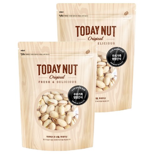 투데이넛 구운피스타치오, 250g, 2개
