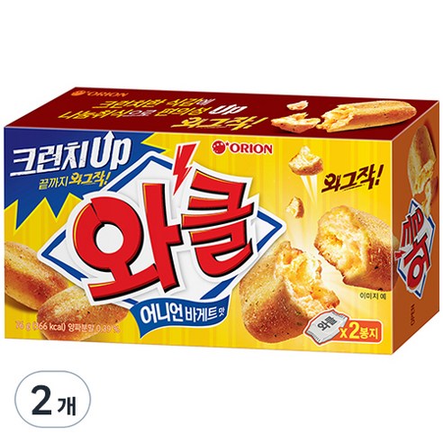 오리온 돌아온 와클 어니언바게트맛, 76g, 2개