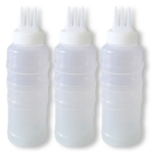 리빙패밀리 잘라쓰는 3구 소스병, 400ml, 3개