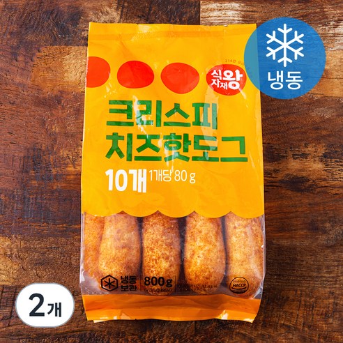 식자재왕 크리스피 치즈 핫도그 (냉동), 80g, 10개입, 2개