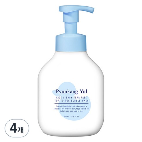 편강율 유아용 티어프리 탑투토 버블 워시, 4개, 500ml