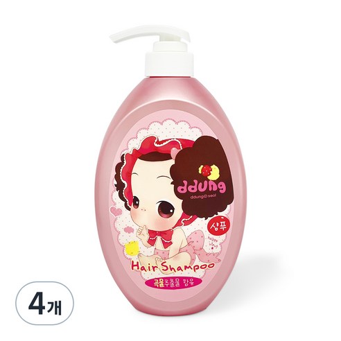 뚱 베이비 샴푸, 4개, 750ml