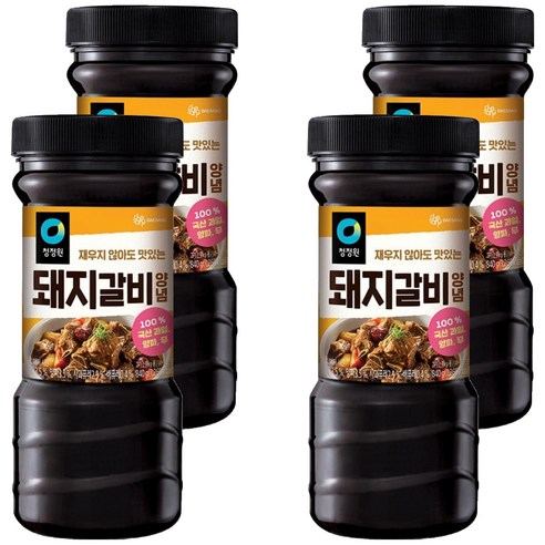 청정원 돼지갈비 양념장, 840g, 4개