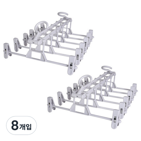 욜로라이프 층층이 바지걸이, 그레이, 8개