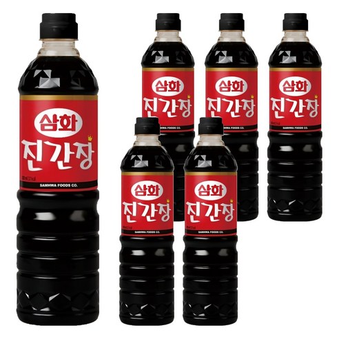 삼화식품 진간장, 900ml, 6개