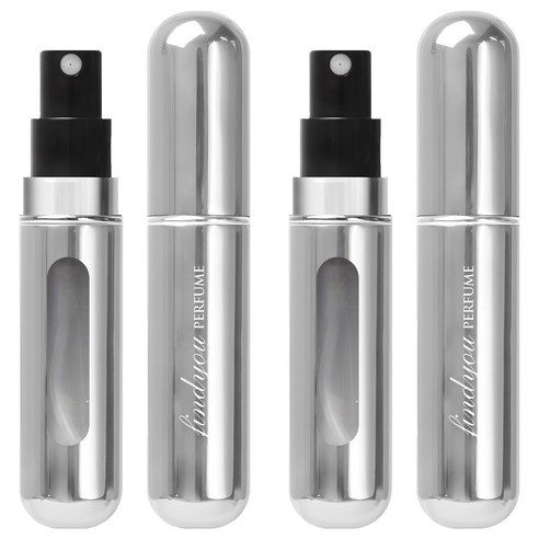 파인듀 향수 공병 5ml, 실버 유광, 2개