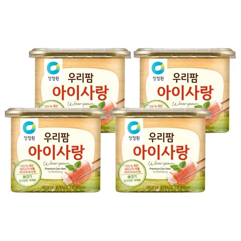청정원 우리팜 아이사랑 햄통조림, 330g, 4개