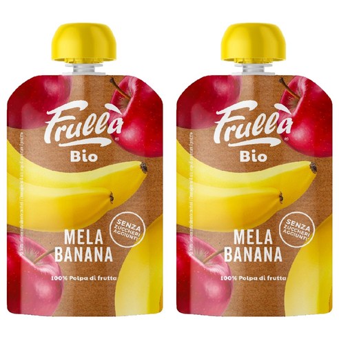 네추럴누바 유기농 생과일 누바 푸루라 짜먹는 퓨레 혼합맛(사과/바나나) × 100g × 2개, 맛 × 개당 중량 × 수량 섬네일