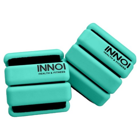 이노이 중량밴드 손목 발목아령 실리콘 모래주머니 2p 세트, 민트, 900g