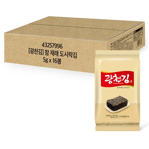 참 도시락김, 5g, 16개 5g × 16개 섬네일