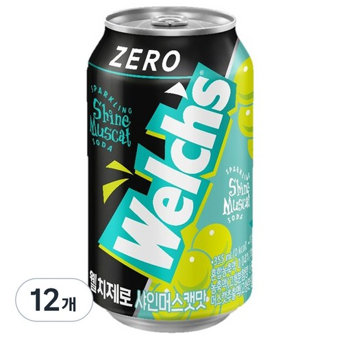 웰치스 제로 샤인머스캣맛 6p, 12개, 355ml