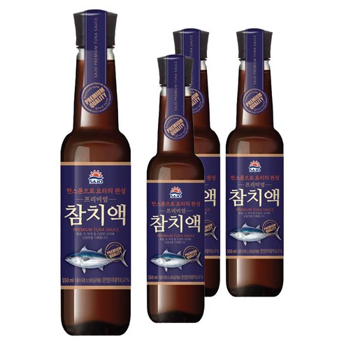 사조 프리미엄 참치액, 550ml, 4개