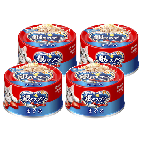 유니참긴노스푼 고양이 간식캔, 참치맛, 70g, 4개