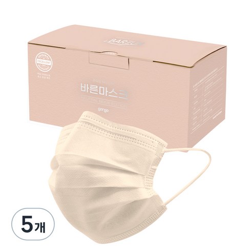 고르고 바른마스크 성인용 중형, 50개입, 5개, 뉴트럴 베이지