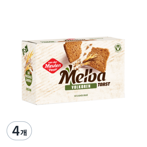 반데르뮬렌 멜바토스트 통밀, 120g, 4개