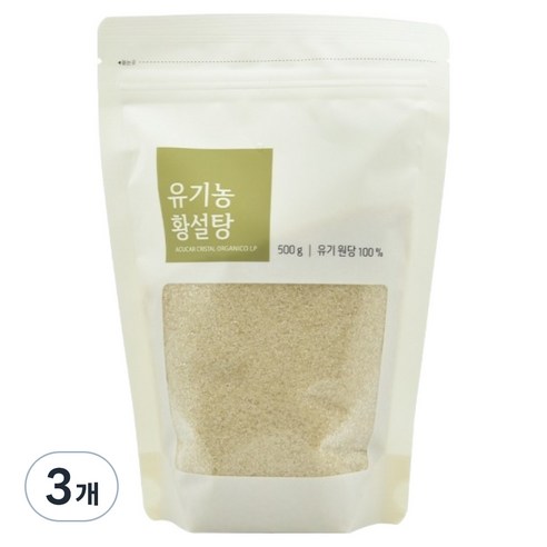 올가홀푸드 황설탕, 3개, 500g