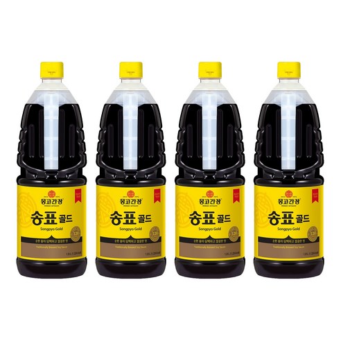 송표 골드 양조간장, 1.8L, 4개