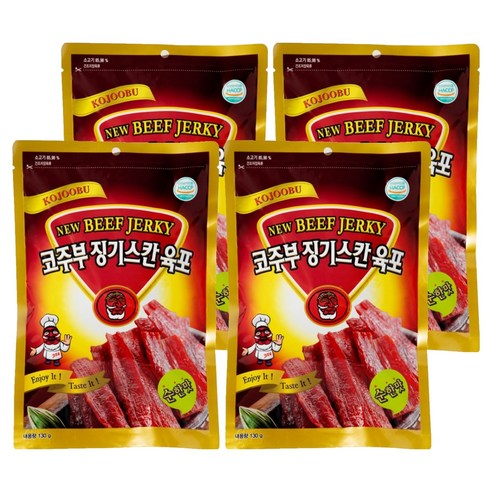 코주부 징기스칸 육포 순한맛, 130g, 4개