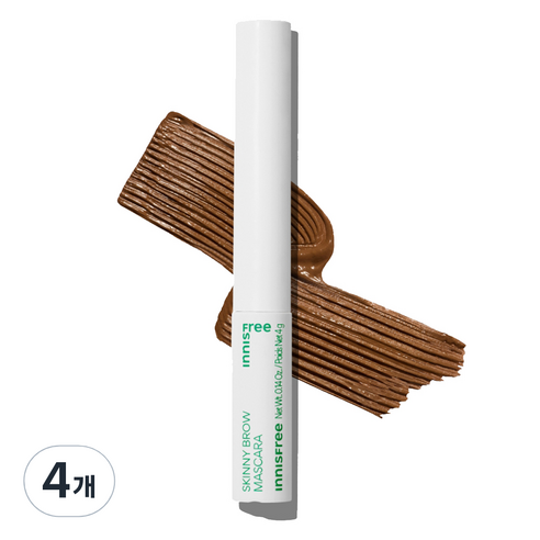 이니스프리 스키니 브로우카라 4g, 3호 새벽 첫 라떼 브라운, 4개