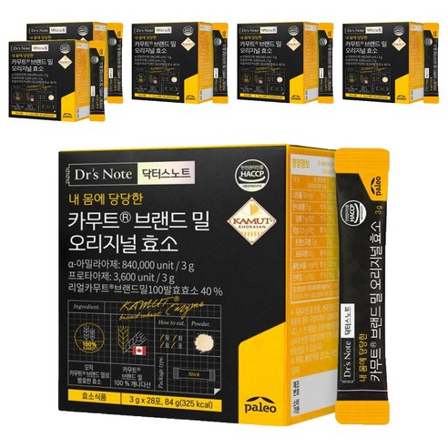 닥터스노트 팔레오 카무트 브랜드밀 오리지널 효소 28p, 84g, 6개