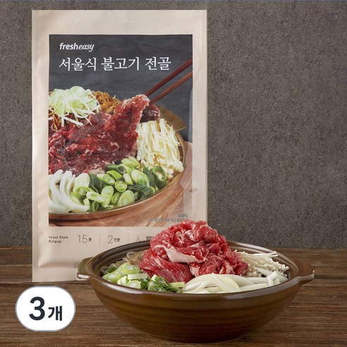 프레시지 서울식 불고기 전골 밀키트 2인분, 424.5g, 3개