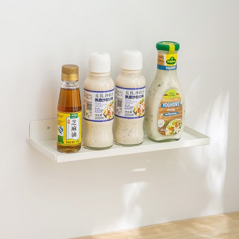 모나코올리브 무타공 모노 철제 선반정리대, 화이트, 1단