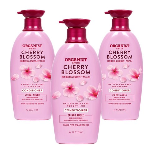 오가니스트 체리블라썸 수분 영양 컨디셔너, 500ml, 3개