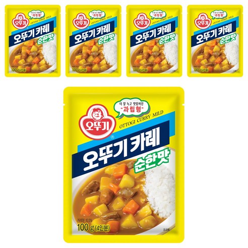 오뚜기 카레 과립형 순한맛, 100g, 5개