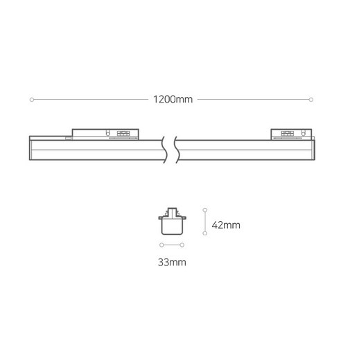 엘포스 LED TS-LINE 레일조명 주광색 30W 1200mm, 화이트(바디) + 주광색(전구), 1개